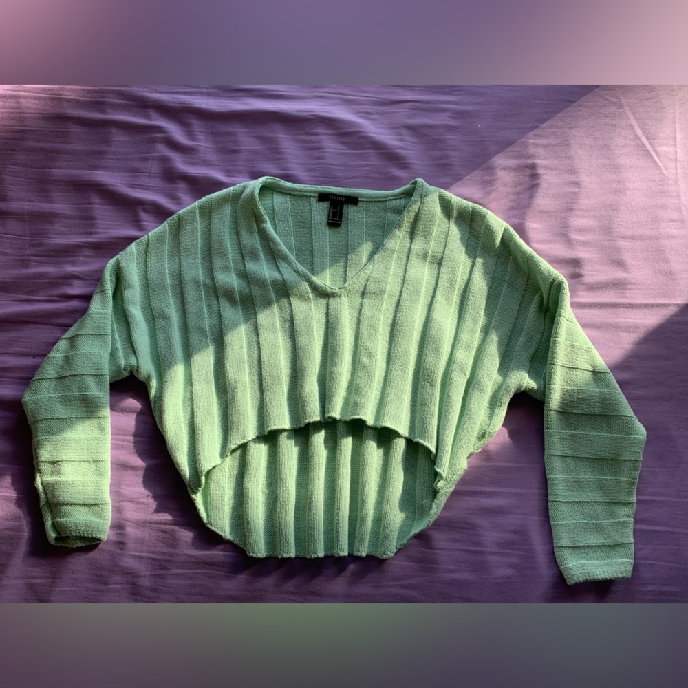 Forever 21 Mint green cropped sweater